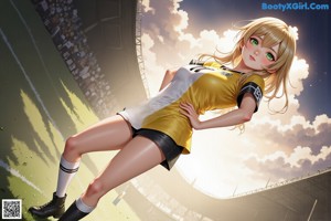 A woman in a soccer uniform holding a soccer ball.